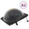 vidaXL &Icirc;ncălzitor solar pentru piscină 2 buc. 75x75x36cm HDPE aluminiu