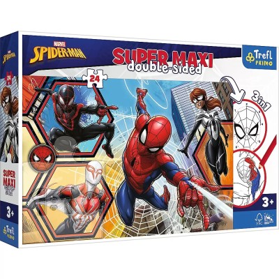 Puzzle Trefl Primo 24 Super Maxi Disney Spiderman In Actiune foto