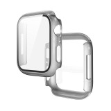 Husa de protectie pentru smartwatch Hoco 41mm, cu sticla securizata, pentru Apple Watch 7/8 WS3, Argintiu
