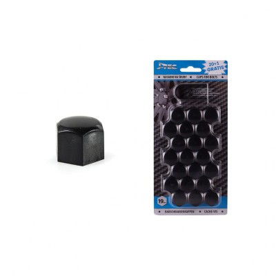 Set capace prezoane 19 mm, culoare Negru foto