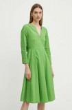 MAX&amp;Co. rochie din bumbac culoarea verde, mini, evazați, 2416221154200 2416220000000, Max&amp;Co.