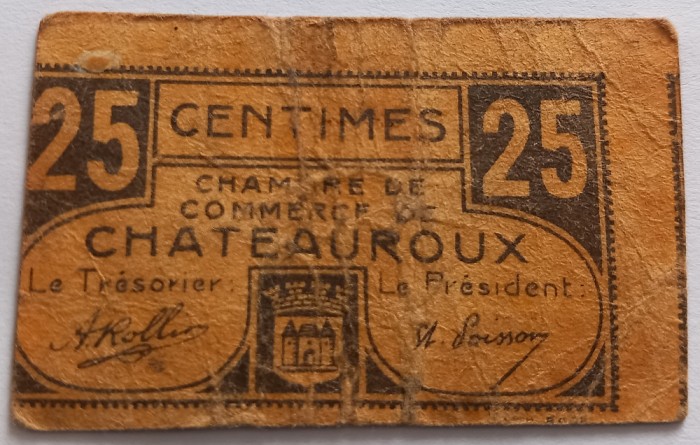 Franta, 25 Centimes 1918