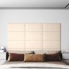 VidaXL Panouri de perete 12 buc. crem 60x30 cm catifea 2,16 m&sup2;