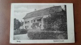 Carte postala, Avrig, Curtea sanatoriului, perioada interbelica