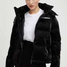 Karl Lagerfeld geaca femei, culoarea negru, de iarna