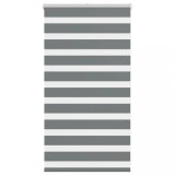 vidaXL Jaluzea tip zebra gri &icirc;nchis lățime țesătură 70,9 cm poliester