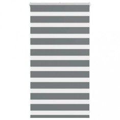 vidaXL Jaluzea tip zebra gri &icirc;nchis lățime țesătură 85,9 cm poliester