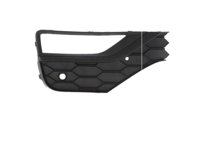 Grila bara protectie, spoiler Volkswagen Amarok (N817), 2016-, montare fata, dreapta, Cu gaura pentru camera; gaura senzor parcare; cu gaura lampa de