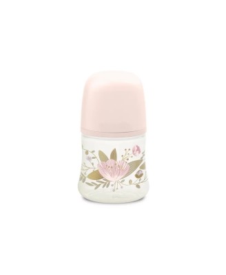 Biberon 150 ml tetină fiziologică SX Pro cu debit lent Roz Gold Premium foto