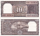 Bancnota India 10 Rupees 1997 UNC - Bancnote Straine Asia