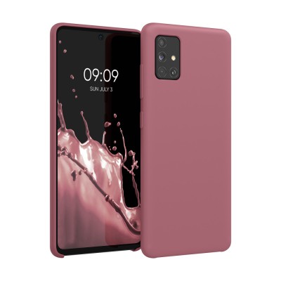 Husa pentru Samsung Galaxy A51, Silicon, Roz, 51197.167 foto