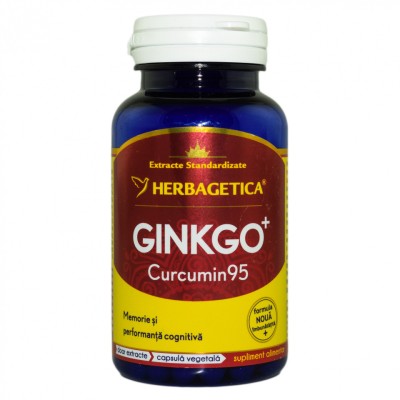 GINKGO+CURCUMIN&amp;#039;95 60cps HERBAGETICA foto