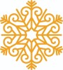 Sticker decorativ, Mandala, Portocaliu, 60 cm, 4982ST-1, Oem