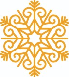 Cumpara ieftin Sticker decorativ, Mandala, Portocaliu, 60 cm, 4982ST-1, Oem