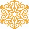 Sticker decorativ, Mandala, Portocaliu, 60 cm, 4982ST-1