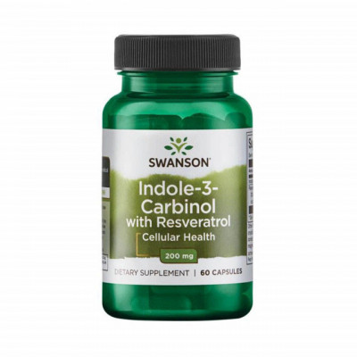 Indole 3 Carbinol with Resveratrol 200 miligrame 60 capsule Swanson foto