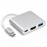 HUB USB-C 3IN1 HDMI 4K USB-A 3.2 USB-C PD 100W