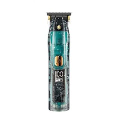 Masina de tuns profesionala, cu lame din inox, multifunctionala, rezistenta la apa, incarcare USB, afisaj LED, verde foto