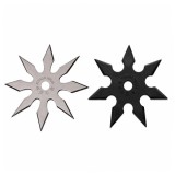 Cumpara ieftin Set doua stele de aruncat DEPOX&reg;, 7 și 8 colțuri, metalic, negru/argintiu, 10 cm