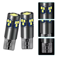Bec LED T10 W5W BZRSH, 18 LED SMD, 12V, 2 bucati, pentru pozitie, plafoniera, portbagaj, semnalizare, lumini oglinda, lumini ambientale, lumina alba 6