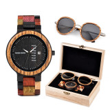 Cumpara ieftin Set ceas din lemn Bobo Bird P14 si ochelari de soare din lemn