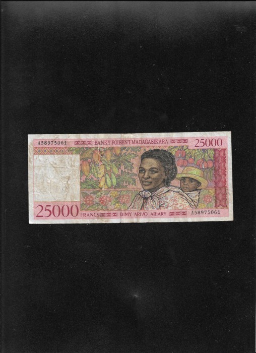 Madagascar 25000 francs ariary 1998 (2003) seria58975061