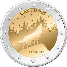 Estonia 2 euro 2021 lupul UNC foto