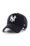 47 brand șapcă din amestec de l&acirc;nă MLB New York Yankees culoarea albastru marin, cu imprimeu, B-CHSMD17WIS-NY