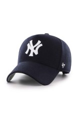47 brand șapcă din amestec de l&acirc;nă MLB New York Yankees culoarea albastru marin, cu imprimeu, B-CHSMD17WIS-NY