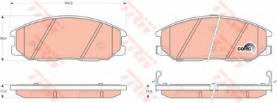 Set placute frana,frana disc HYUNDAI H-1 platou / sasiu (2000 - 2005) TRW GDB3297 foto