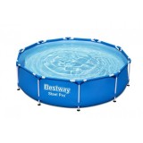 Cumpara ieftin Piscina structura metalica, rotunda, albastru, 305x76 cm, Bestway Steel Pro