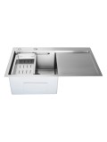 Chiuveta handmade SanDonna HD7850 Crom satin, 780x500x230 mm