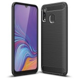 Husa SAMSUNG Galaxy A30 \ A20 - Luxury Carbon TSS, Negru