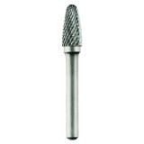 Tivoly 1031831 - Freza cu carburi metalice 12x25x70 mm tija 6 mm forma F (conica cu cap rotunjit) tais dublu