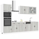 Set de dulapuri de bucătărie 7 piese &bdquo;Kalmar&rdquo; lemn Sonoma gri