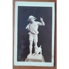 Fotografie tip CDV, sculptura Pastorul - Rietschel
