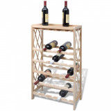 Suport pentru 25 de sticle de vin, lemn masiv de brad GartenMobel Dekor, vidaXL
