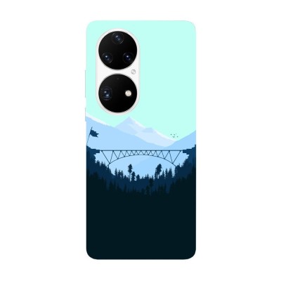 Husa compatibila cu Huawei Nova Y70 model Mountain Bridge, Silicon, TPU, Viceversa foto