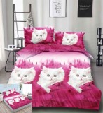 Cumpara ieftin Lenjerie De Pat 3D - Orion Xd002, Bumbac, 4 Piese, Cu Elastic, Imprimeu