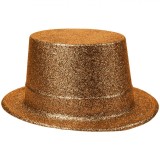 Pălărie Deghizare Glitter Aurie, Mărime Adulți, Material PVC, Auriu, Oem