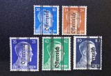 Austria sub Ocupație Aliată 1945 Seria Stiria / Graz "Hitler Supratipar Linii Verticale și &Ouml;sterreich" (20 Rpf,24 Rpf,25 Rpf,42 Rpf,80 Rpf ) MNH - TG1