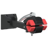 Cumpara ieftin Suport reparatii biciclete de perete, pliabil, rosu/ negru otel