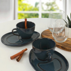 Set cesti de cafea, Keramika, 275KRM1173, Ceramica, Albastru inchis