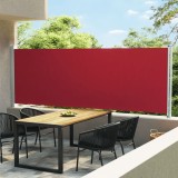 VidaXL Copertină laterală retractabilă de terasă, roșu, 160x600 cm