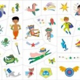 Set stickere si tatuaje pentru fata - Supereroi | Avenir