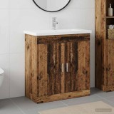 Cumpara ieftin Set de mobilier pentru baie Lemn vechi 81 x 40 x 84,5 cm