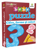 Bebe Puzzle - Cifre, forme si culori - Board book - Gama