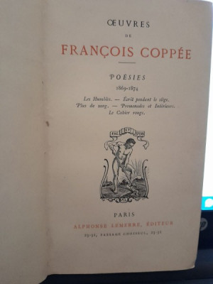 OEUVRES, FRANCOIS COPPEE foto