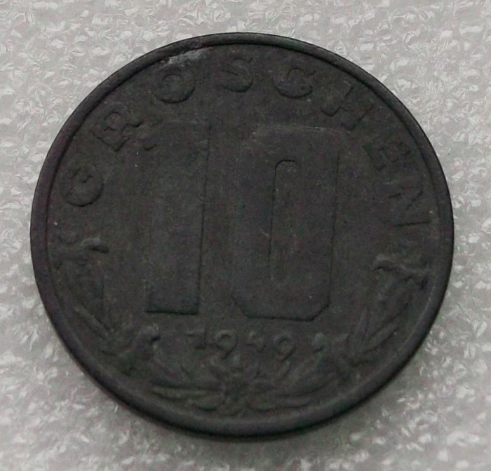 P3. AUSTRIA 10 GROSCHEN 1949 **