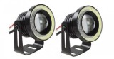Set Proiectoare LED cu Lupa si Angel Eyes Auto Moto - 64mm